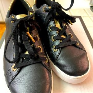 Michael Kors Black and Gold Tennis Shoes